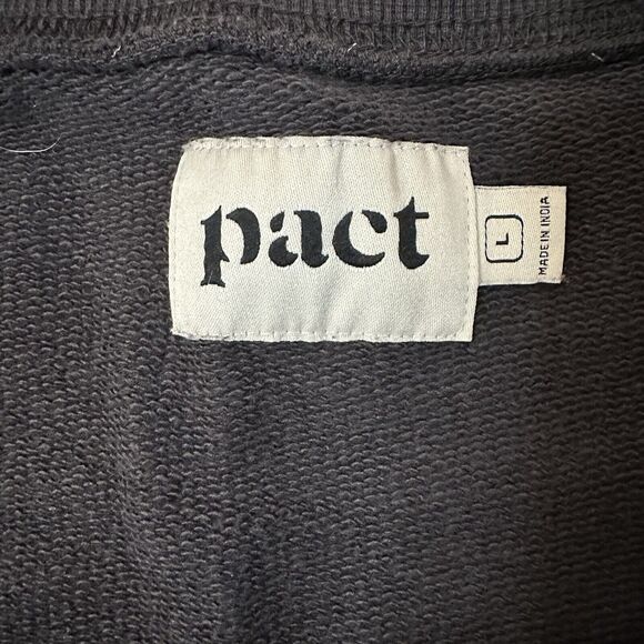 Pact Dress Sweater Midi Large Gray-Black Organic Cotton Essentials Minimalist - Picture 5 of 10